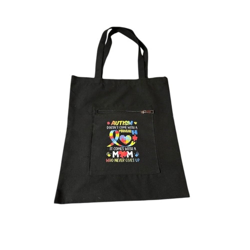 NEW novelty tote‎ shoulder bag autism mom 13X16 inches